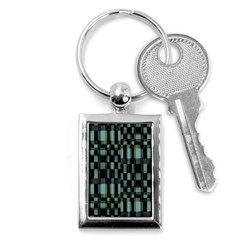 Dark Geometric Pattern Design Key Chain (rectangle) by dflcprintsclothing