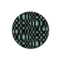 Dark Geometric Pattern Design Magnet 3  (round) by dflcprintsclothing