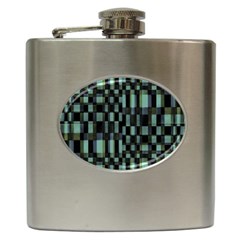 Dark Geometric Pattern Design Hip Flask (6 Oz)