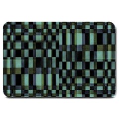 Dark Geometric Pattern Design Large Doormat  by dflcprintsclothing