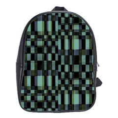 Dark Geometric Pattern Design School Bag (large)