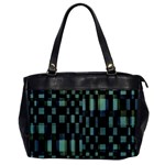 Dark Geometric Pattern Design Oversize Office Handbag Front