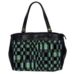 Dark Geometric Pattern Design Oversize Office Handbag (2 Sides)