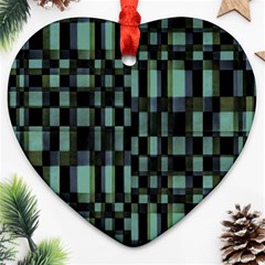 Dark Geometric Pattern Design Ornament (heart) by dflcprintsclothing