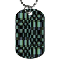 Dark Geometric Pattern Design Dog Tag (one Side) by dflcprintsclothing