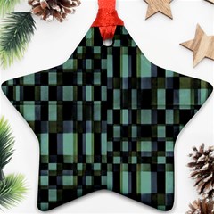 Dark Geometric Pattern Design Star Ornament (two Sides) by dflcprintsclothing