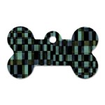 Dark Geometric Pattern Design Dog Tag Bone (One Side) Front