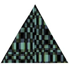 Dark Geometric Pattern Design Wooden Puzzle Triangle by dflcprintsclothing