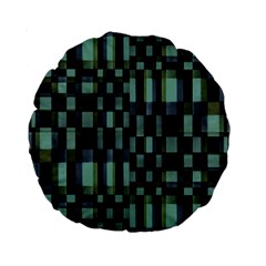 Dark Geometric Pattern Design Standard 15  Premium Round Cushions by dflcprintsclothing