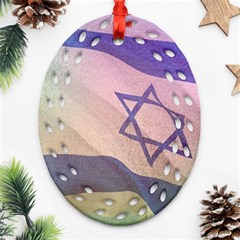 Israel Oval Filigree Ornament (two Sides)