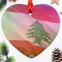 Lebanon Heart Ornament (two Sides)