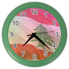 Lebanon Color Wall Clock by AwesomeFlags