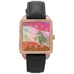 Lebanon Rose Gold Leather Watch  Front