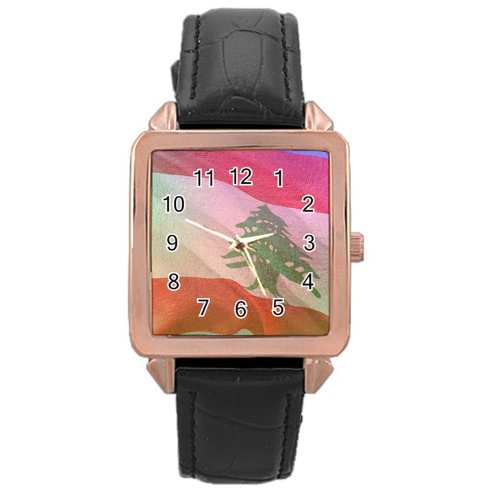 Lebanon Rose Gold Leather Watch 