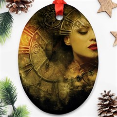 Surreal Steampunk Queen From Fonebook Ornament (oval) by 2853937