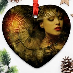 Surreal Steampunk Queen From Fonebook Ornament (heart) by 2853937