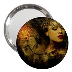 Surreal Steampunk Queen From Fonebook 3  Handbag Mirrors