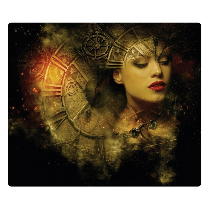 Surreal Steampunk Queen From Fonebook Double Sided Flano Blanket (Small) 