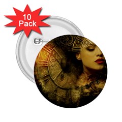 Surreal Steampunk Queen From Fonebook 2 25  Buttons (10 Pack) 