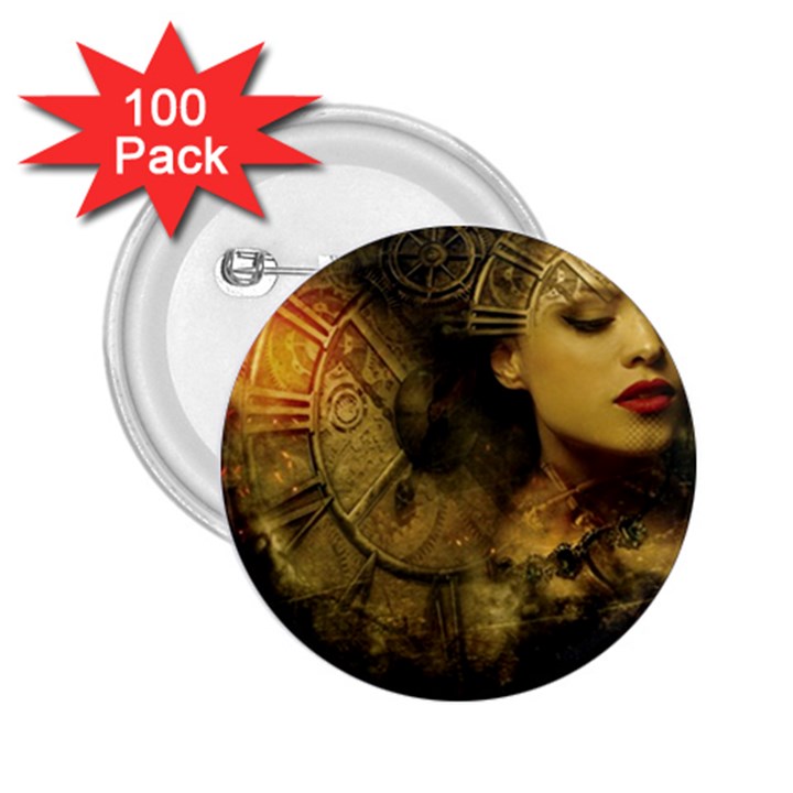 Surreal Steampunk Queen From Fonebook 2.25  Buttons (100 pack) 