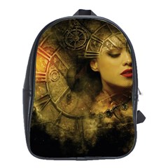 Surreal Steampunk Queen From Fonebook School Bag (large)