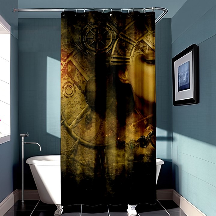 Surreal Steampunk Queen From Fonebook Shower Curtain 36  x 72  (Stall) 