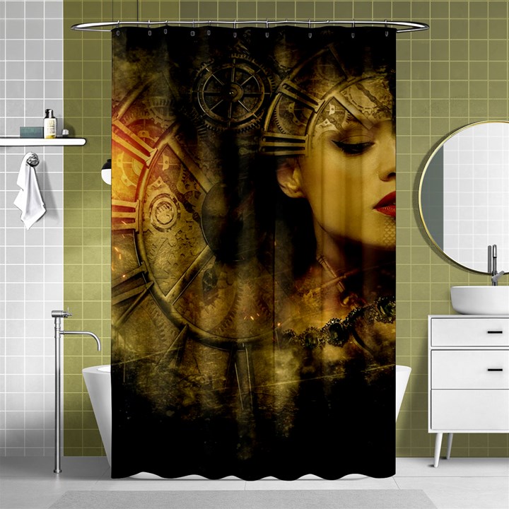 Surreal Steampunk Queen From Fonebook Shower Curtain 48  x 72  (Small) 