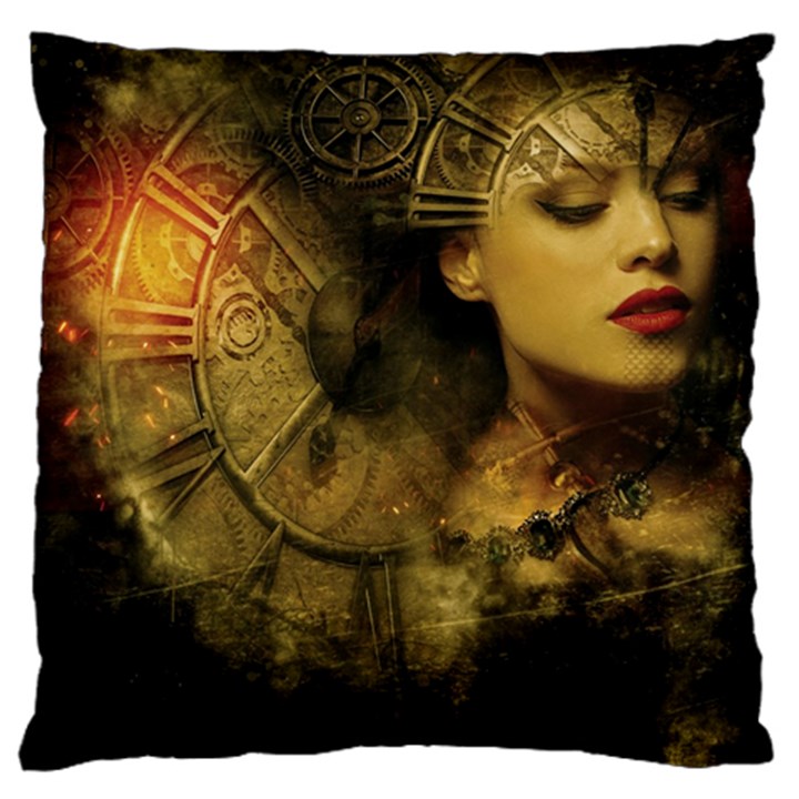 Surreal Steampunk Queen From Fonebook Large Cushion Case (One Side)