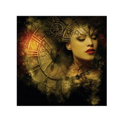 Surreal Steampunk Queen From Fonebook Small Satin Scarf (square)