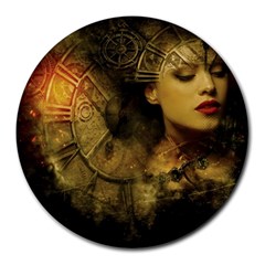 Surreal Steampunk Queen From Fonebook Round Mousepads by 2853937