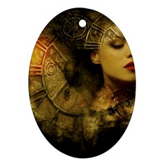 Surreal Steampunk Queen From Fonebook Ornament (oval) by 2853937