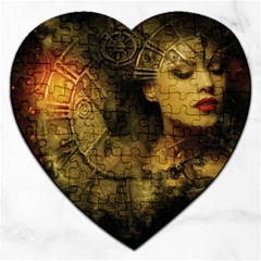 Surreal Steampunk Queen From Fonebook Jigsaw Puzzle (heart) by 2853937