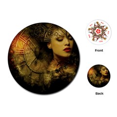 Surreal Steampunk Queen From Fonebook Playing Cards Single Design (round)