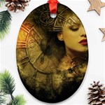 Surreal Steampunk Queen From Fonebook Oval Ornament (Two Sides) Front