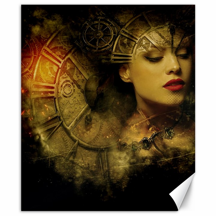 Surreal Steampunk Queen From Fonebook Canvas 8  x 10 