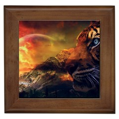 Tiger King In A Fantastic Landscape From Fonebook Framed Tile by 2853937