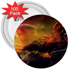 Tiger King In A Fantastic Landscape From Fonebook 3  Buttons (100 Pack)  by 2853937