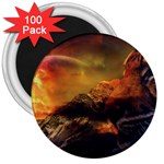 Tiger King In A Fantastic Landscape From Fonebook 3  Magnets (100 pack) Front