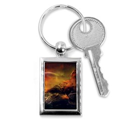 Tiger King In A Fantastic Landscape From Fonebook Key Chain (Rectangle)