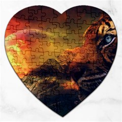 Tiger King In A Fantastic Landscape From Fonebook Jigsaw Puzzle (Heart)