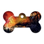 Tiger King In A Fantastic Landscape From Fonebook Dog Tag Bone (Two Sides) Back