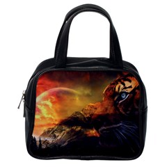 Tiger King In A Fantastic Landscape From Fonebook Classic Handbag (One Side)