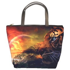 Tiger King In A Fantastic Landscape From Fonebook Bucket Bag by 2853937