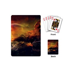 Tiger King In A Fantastic Landscape From Fonebook Playing Cards Single Design (Mini)