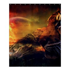 Tiger King In A Fantastic Landscape From Fonebook Shower Curtain 60  X 72  (medium)  by 2853937