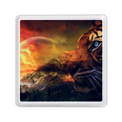 Tiger King In A Fantastic Landscape From Fonebook Memory Card Reader (square) by 2853937