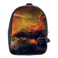 Tiger King In A Fantastic Landscape From Fonebook School Bag (XL)