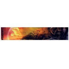 Tiger King In A Fantastic Landscape From Fonebook Large Flano Scarf  by 2853937