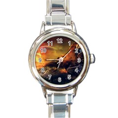 Tiger King In A Fantastic Landscape From Fonebook Round Italian Charm Watch by 2853937