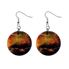 Tiger King In A Fantastic Landscape From Fonebook Mini Button Earrings by 2853937